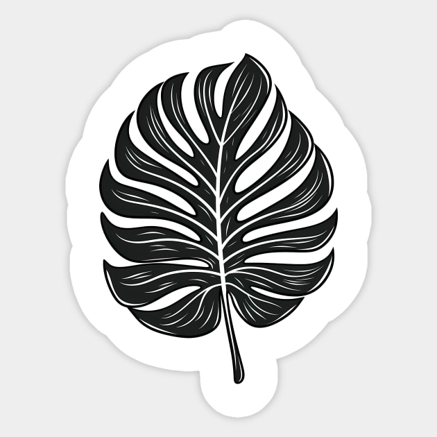 Cool monstera leaf, plant motif Sticker by Unelmoija